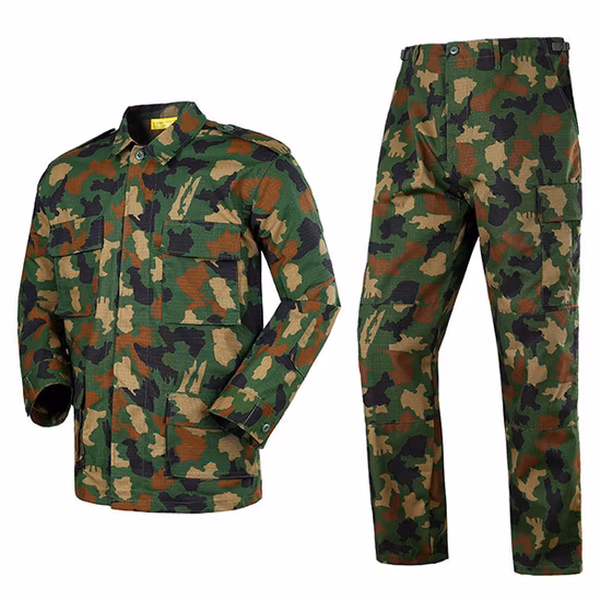 Atacado 65% poliéster 35% algodão Multiland camuflagem roupas Bdu uniforme tático